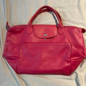 Pink leather Longchamp
